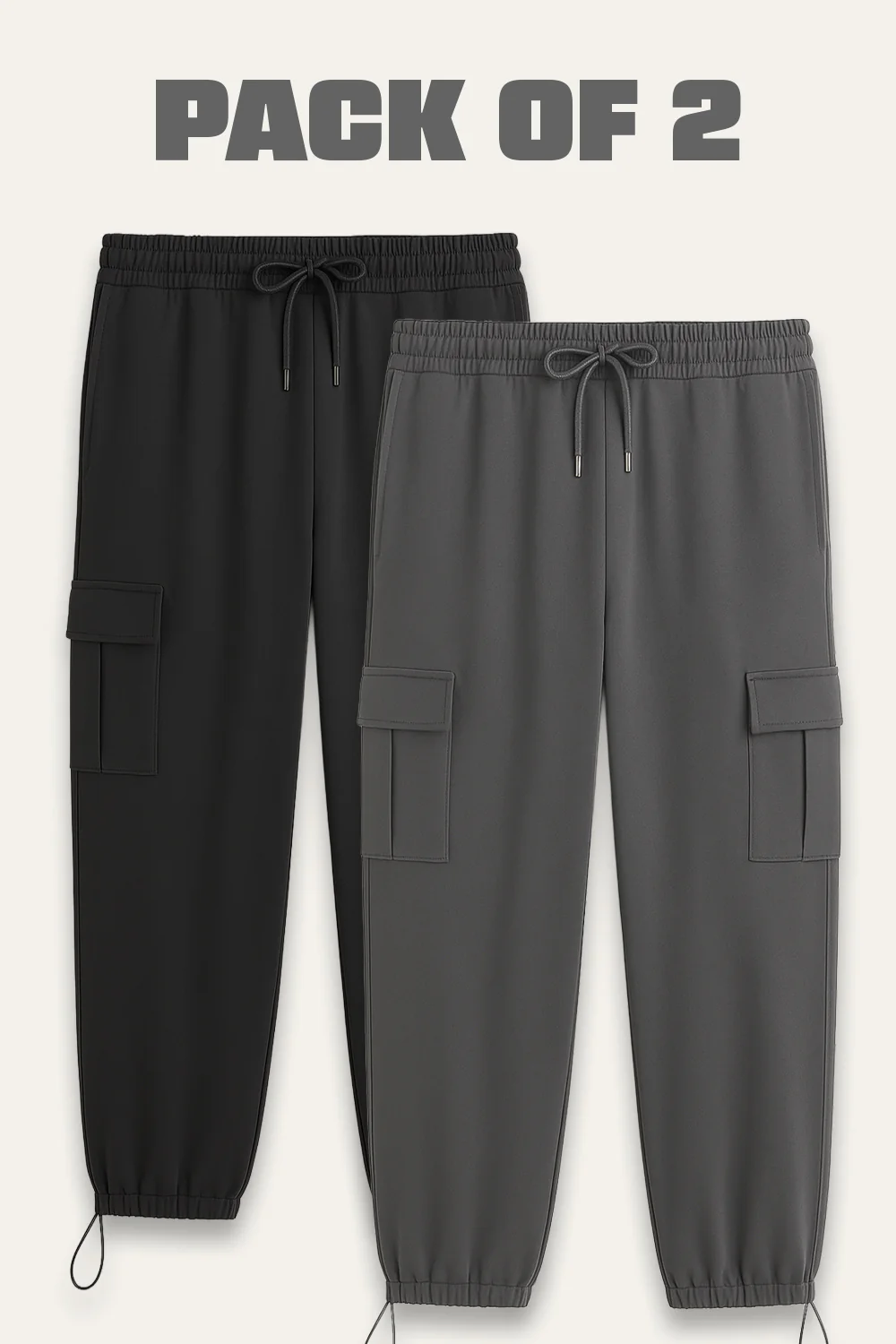 2-Pack Relaxed Fit Cargo Joggers - Image 2