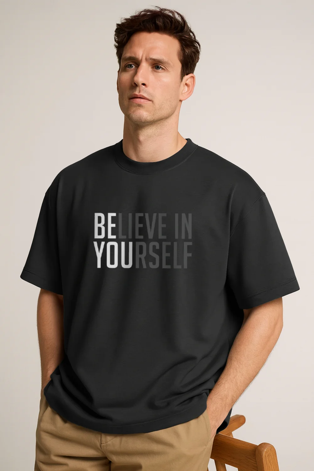 Believe in Yourself Oversized T-Shirt - Image 3