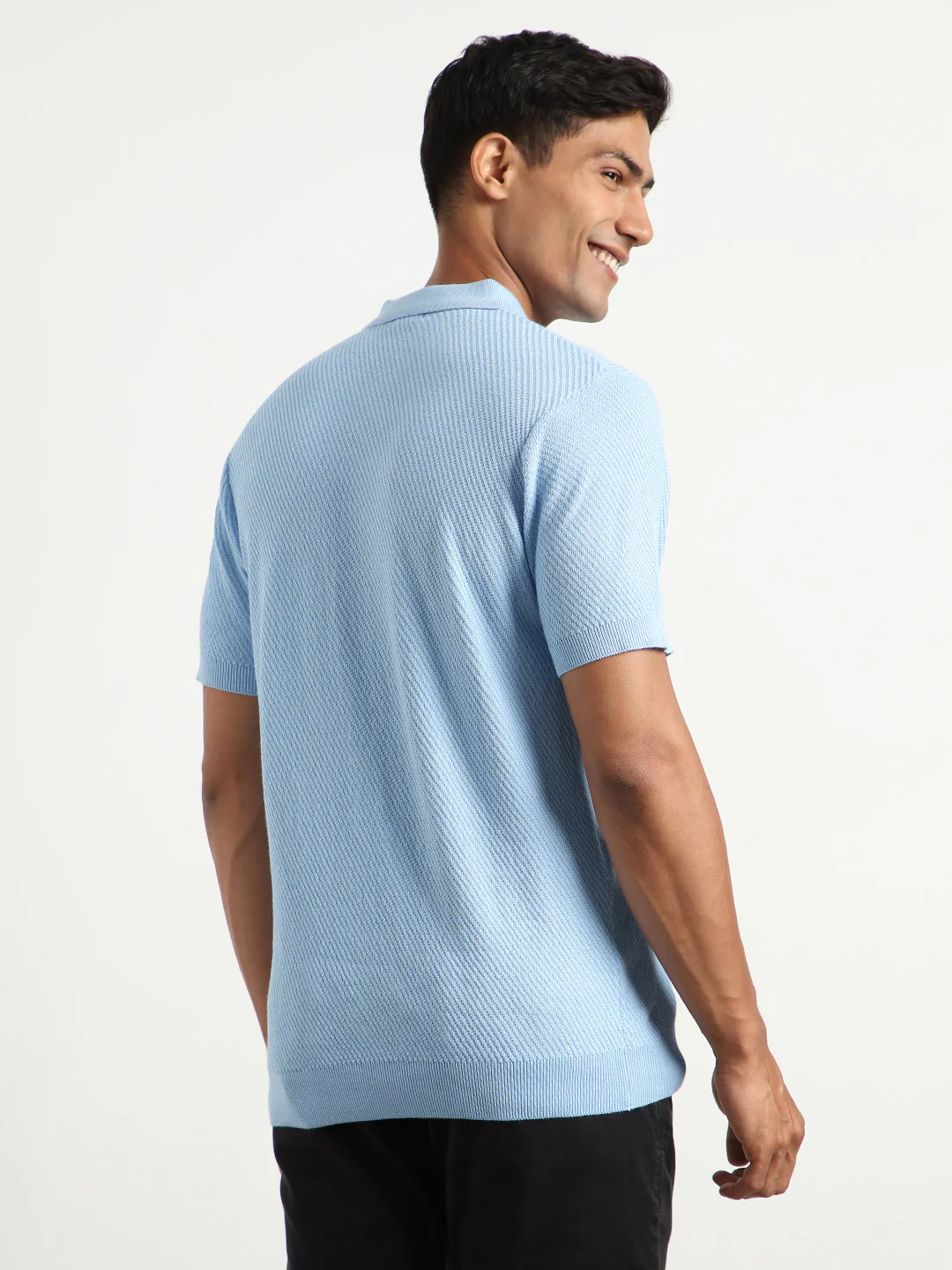 Cascade Zip Textured Polo T-Shirt - Image 24