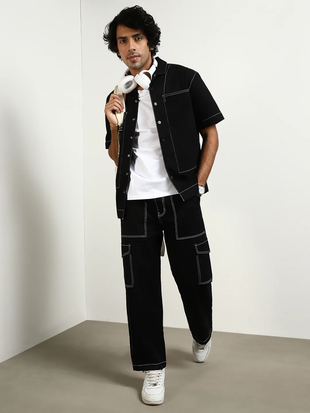 Classic Contrast Woven Co-ord Set - Image 7