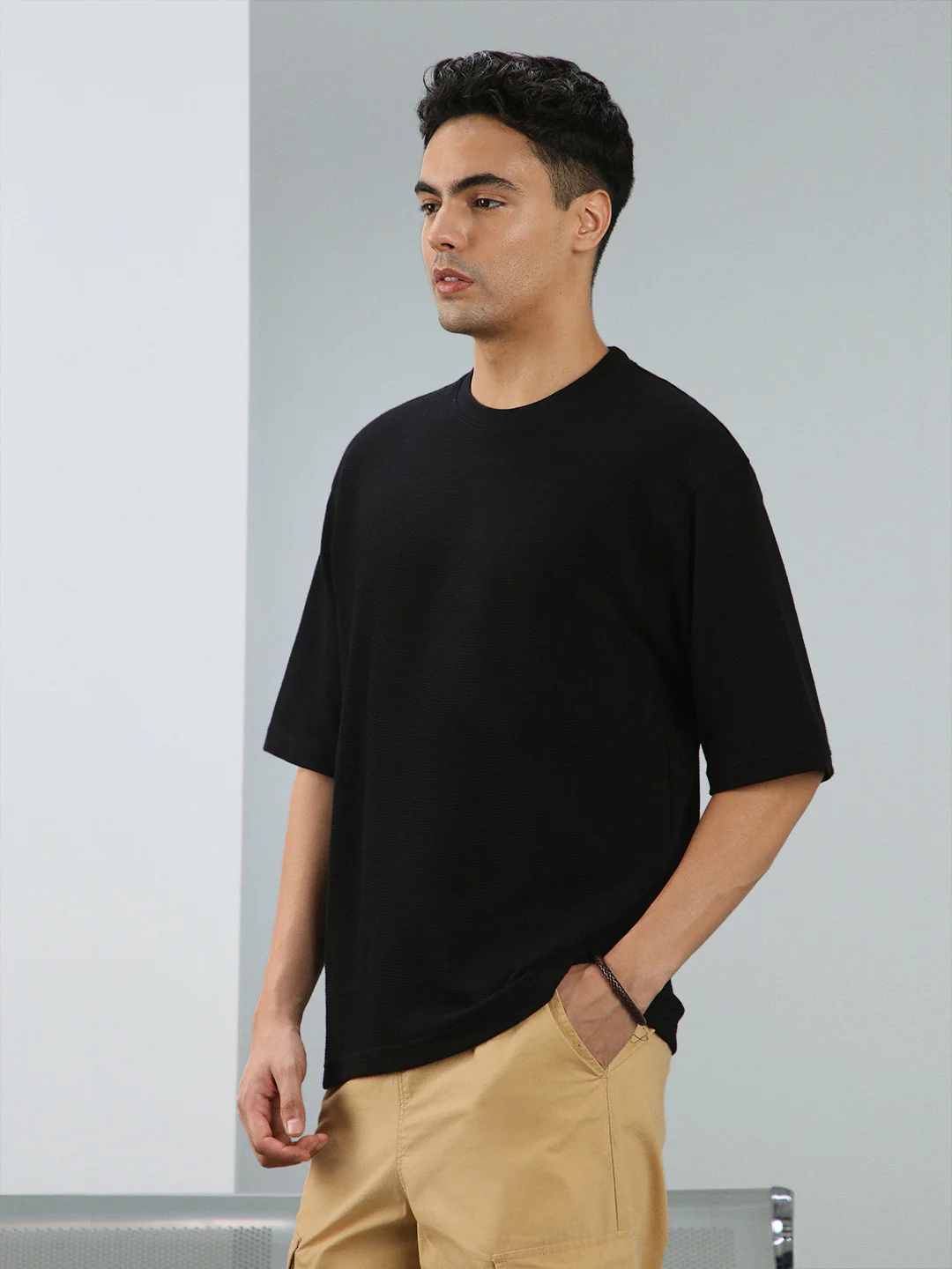 Ottoman Textured Relaxed Fit Tee - Image 33