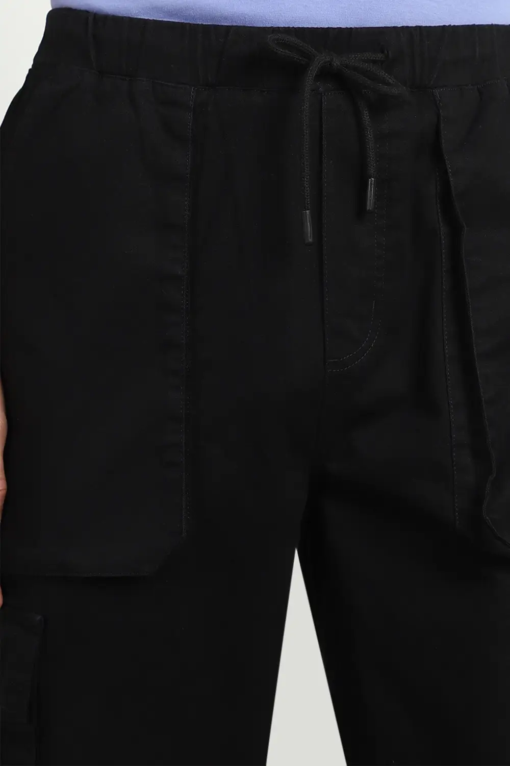 Oversized Black Cargo Pants - Image 4