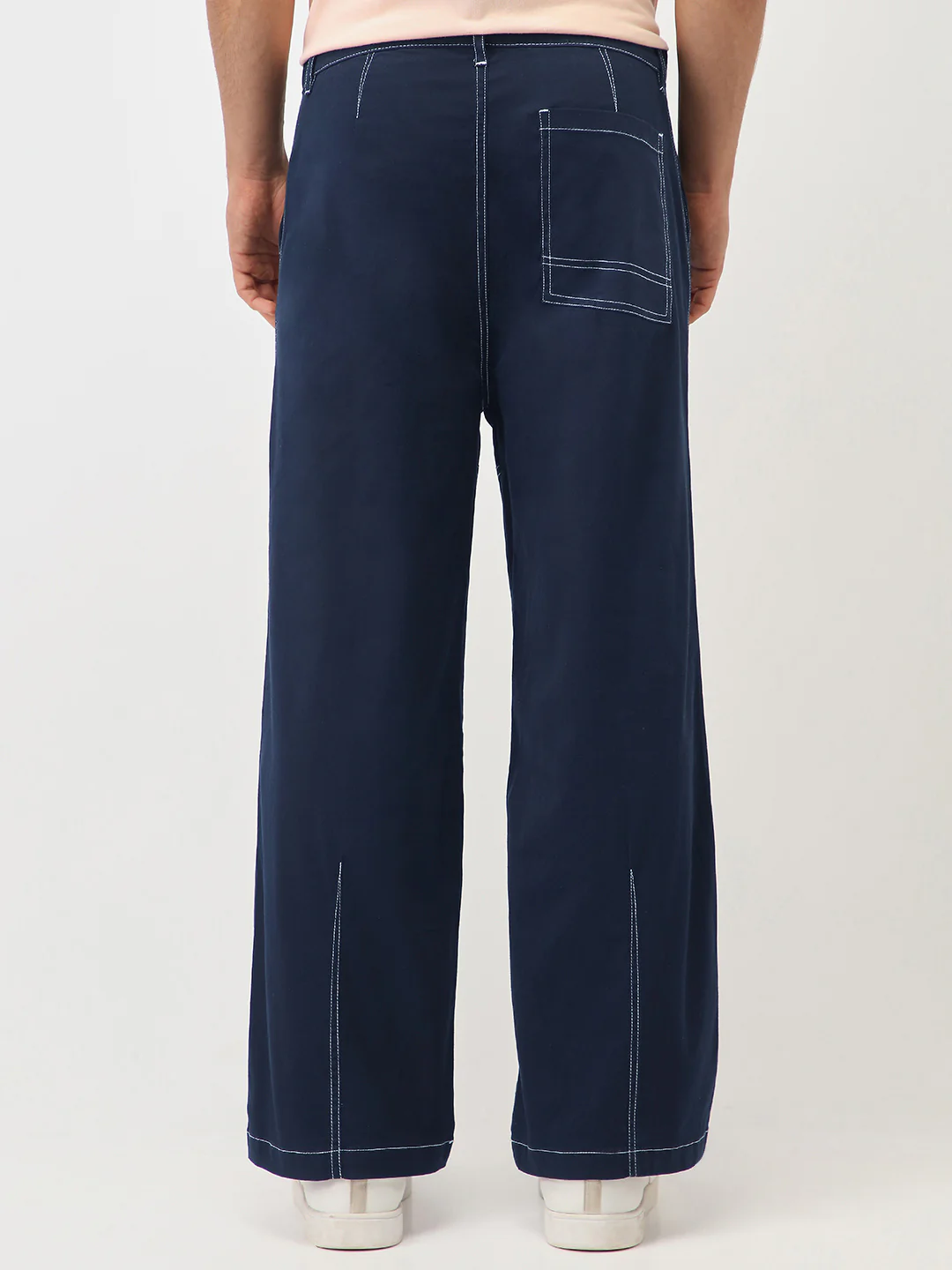 Oversized Contrast Stitch Cargo Pants - Image 13