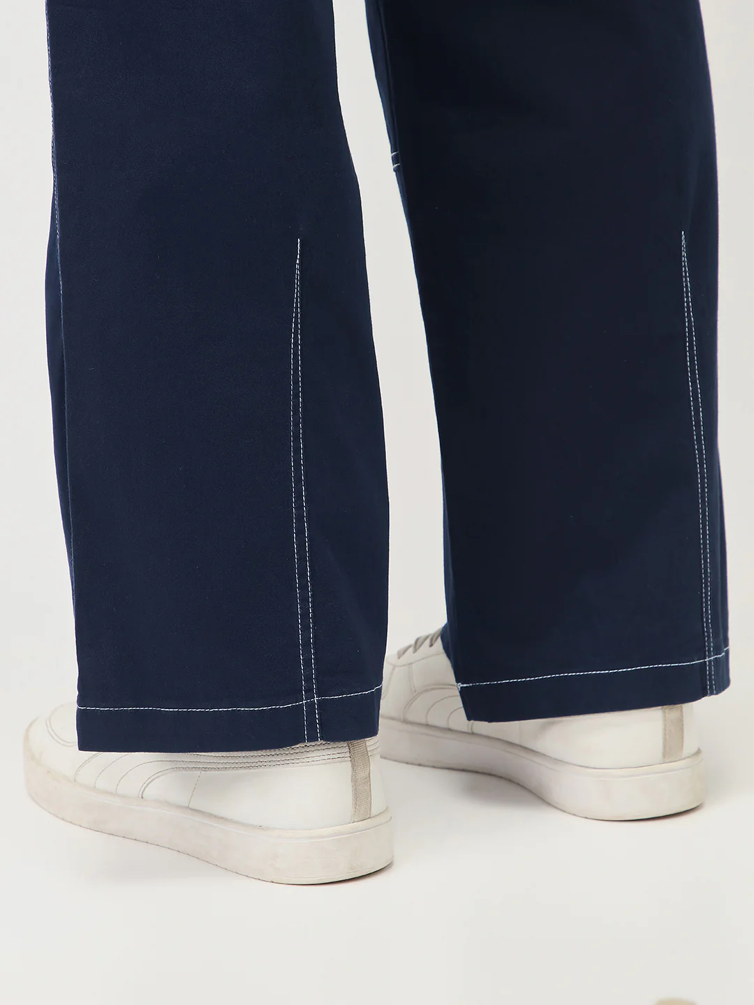 Oversized Contrast Stitch Cargo Pants - Image 15