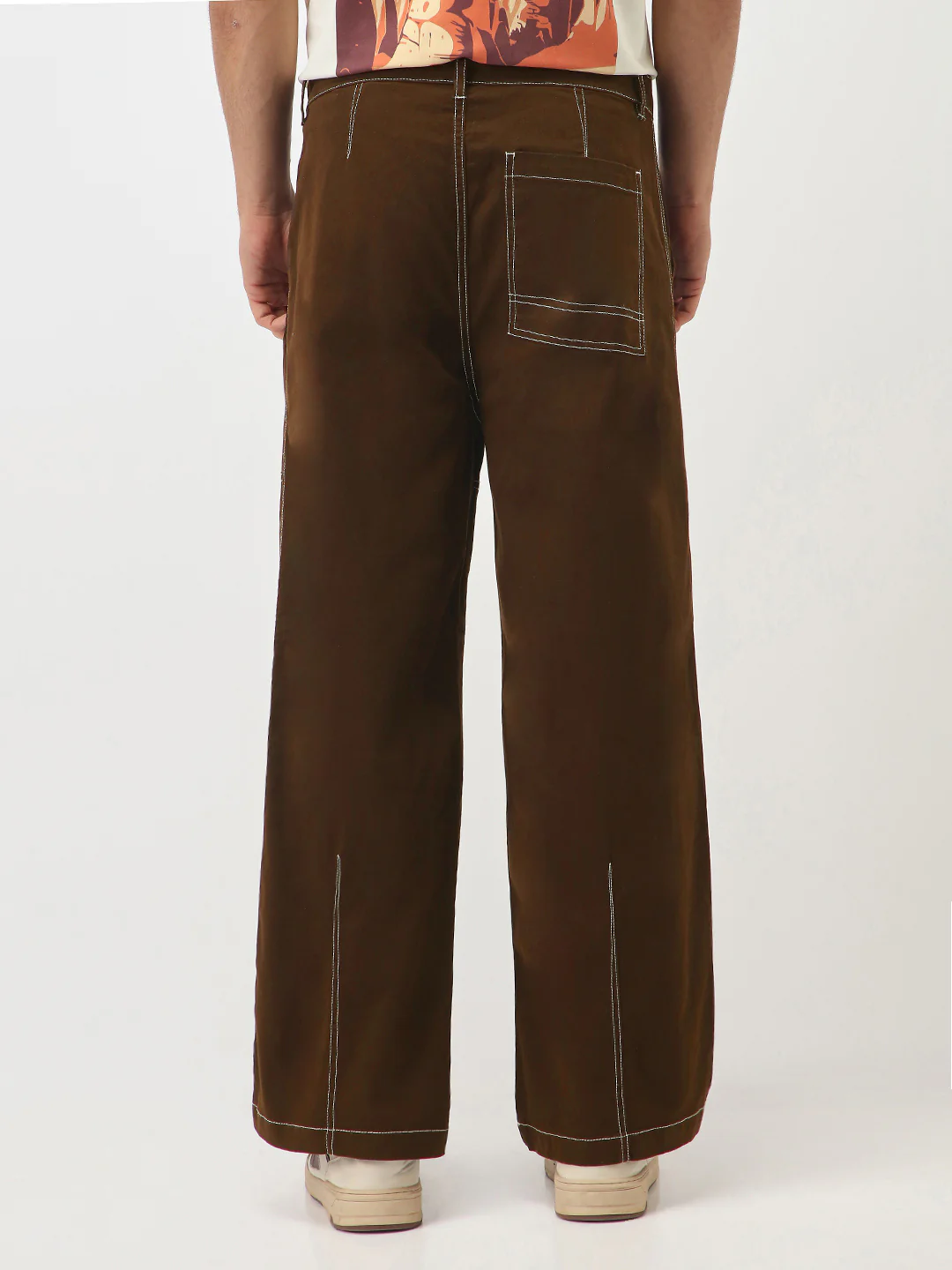 Oversized Contrast Stitch Cargo Pants - Image 22