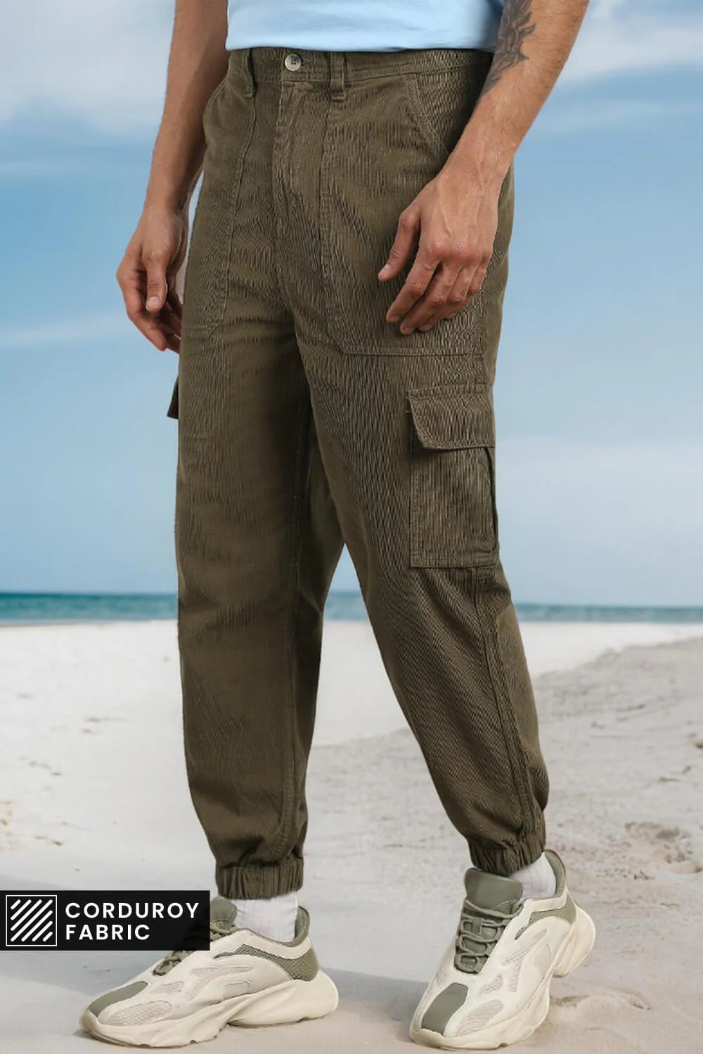 Corduroy Woven Cargo Pants - Image 25