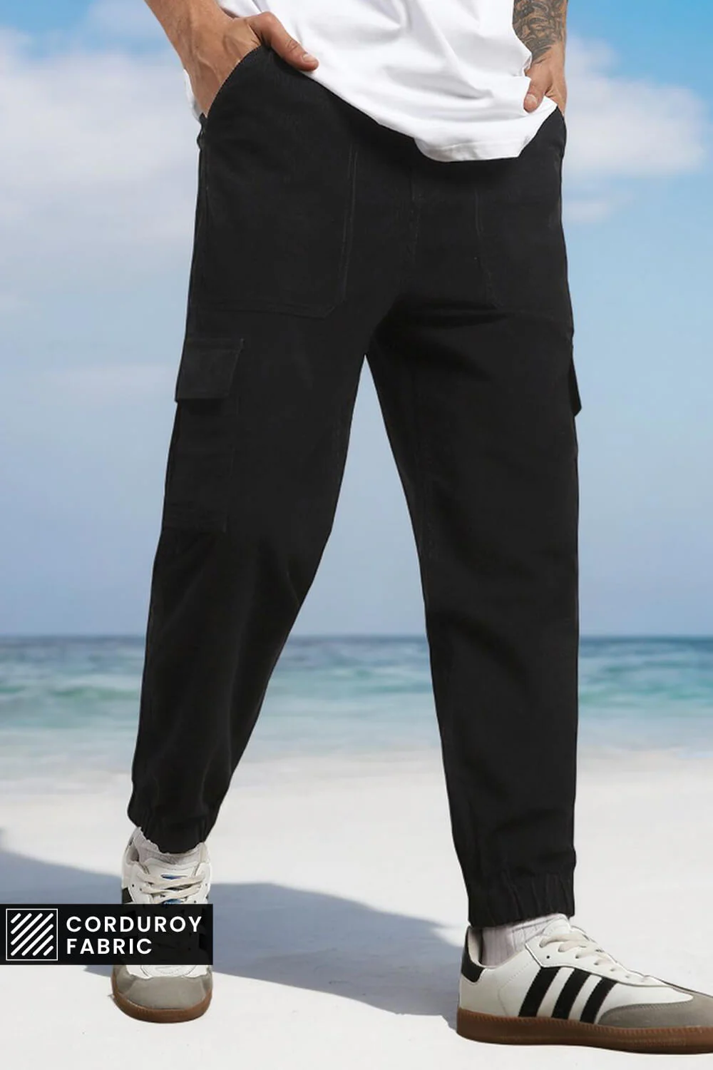 Corduroy Woven Cargo Pants - Image 13