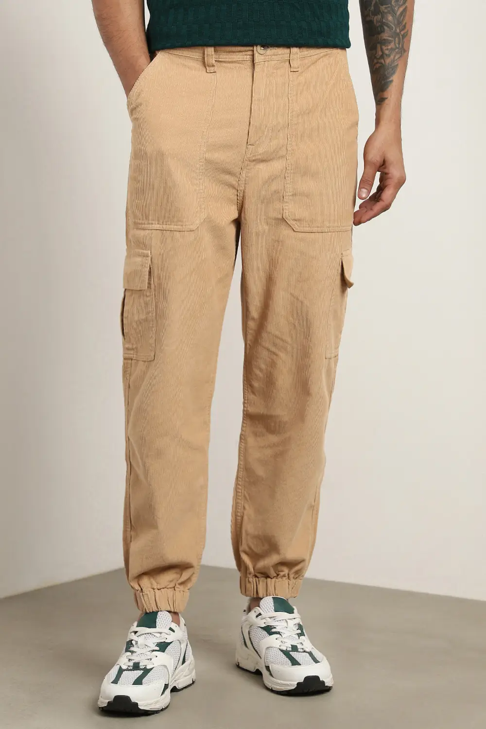 Corduroy Woven Cargo Pants - Image 10