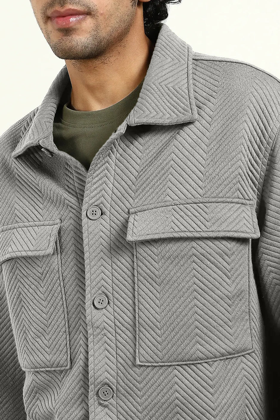 Relaxed Fit Textured Overshirt - Image 29