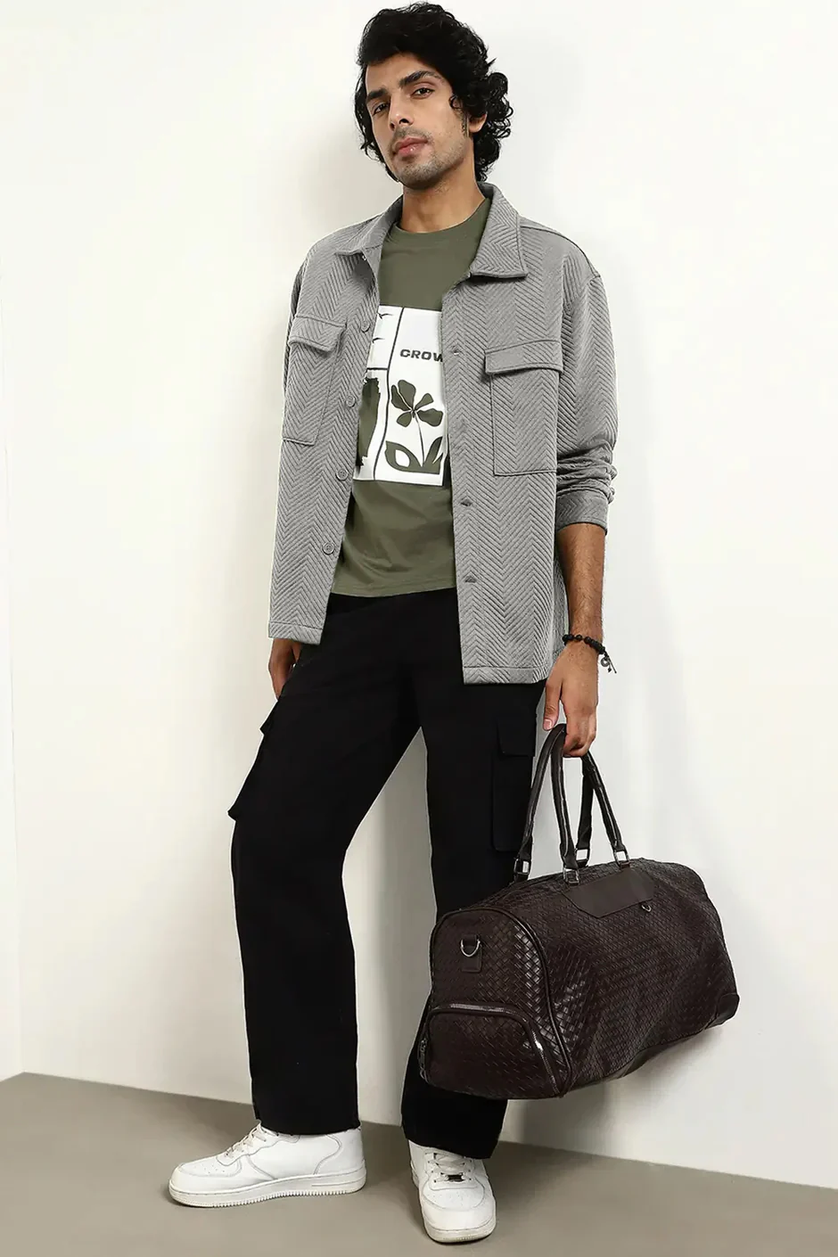 Relaxed Fit Textured Overshirt - Image 33
