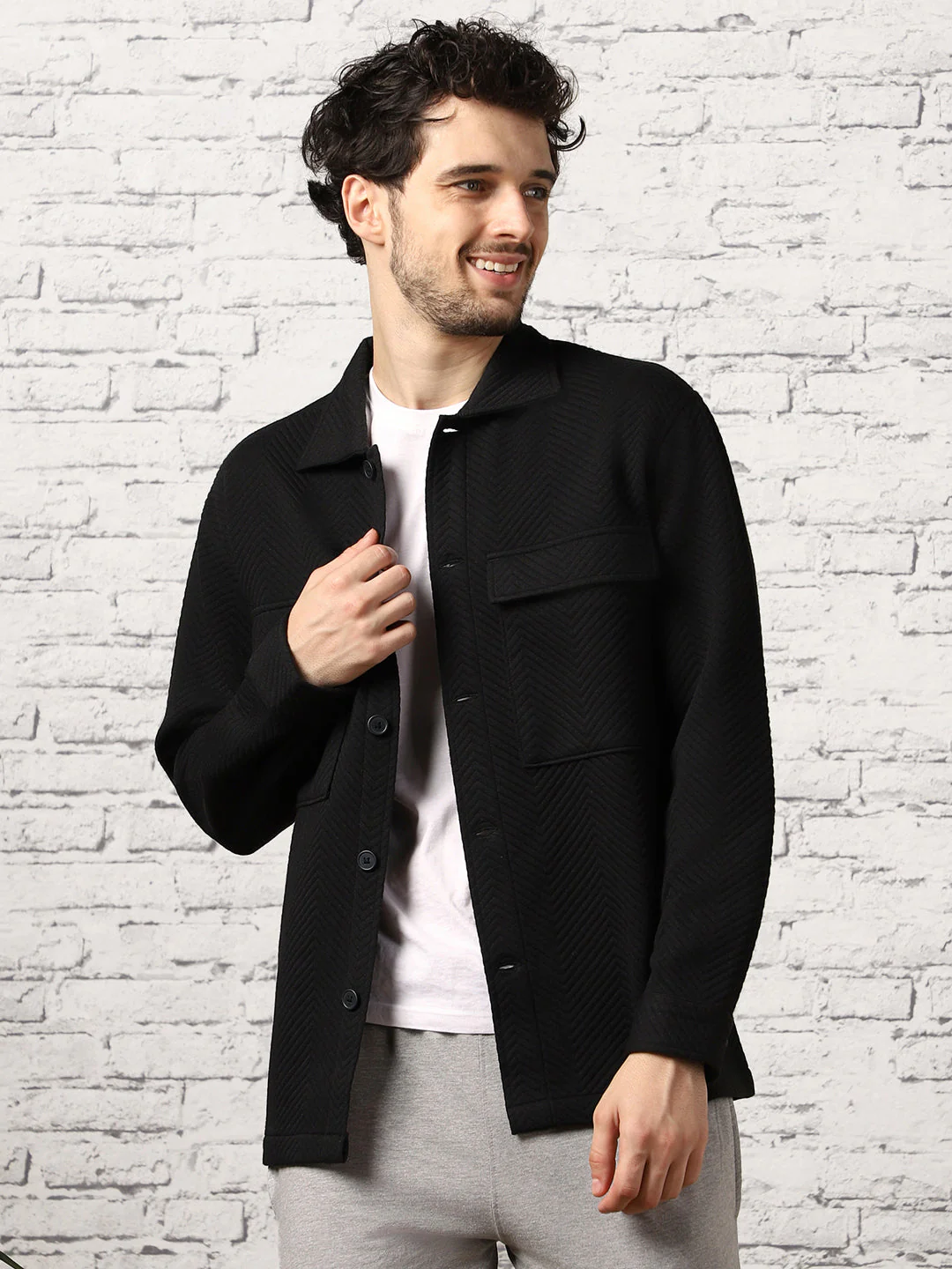 Relaxed Fit Textured Overshirt - Image 10