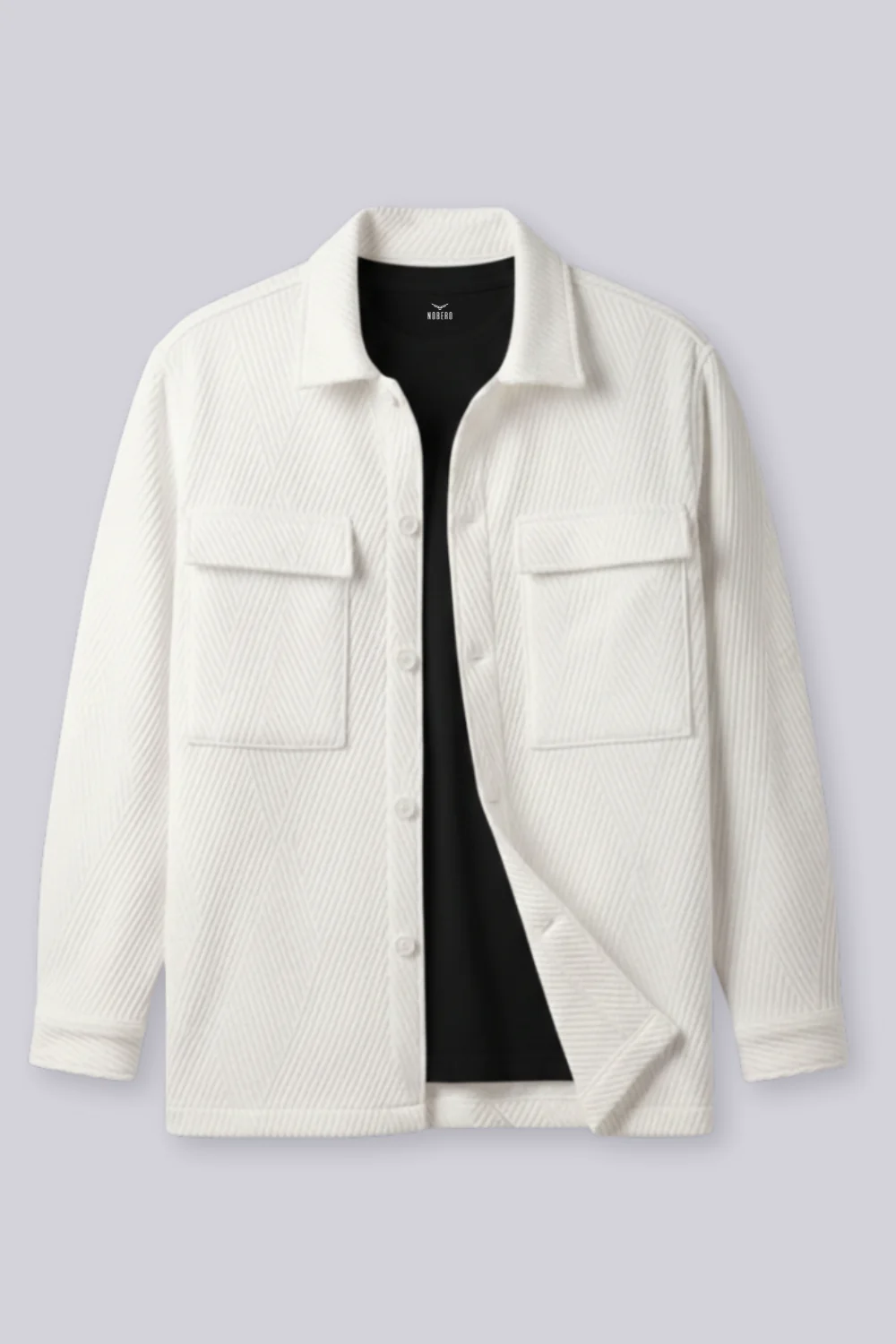 Relaxed Fit Textured Overshirt - Image 51
