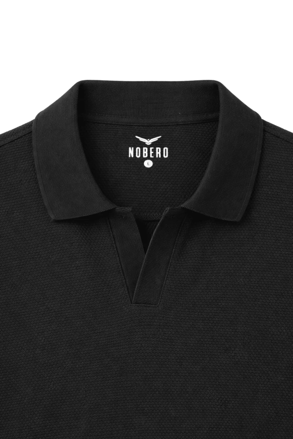 Popcorn Textured Full Sleeve Polo T-Shirt - Image 19