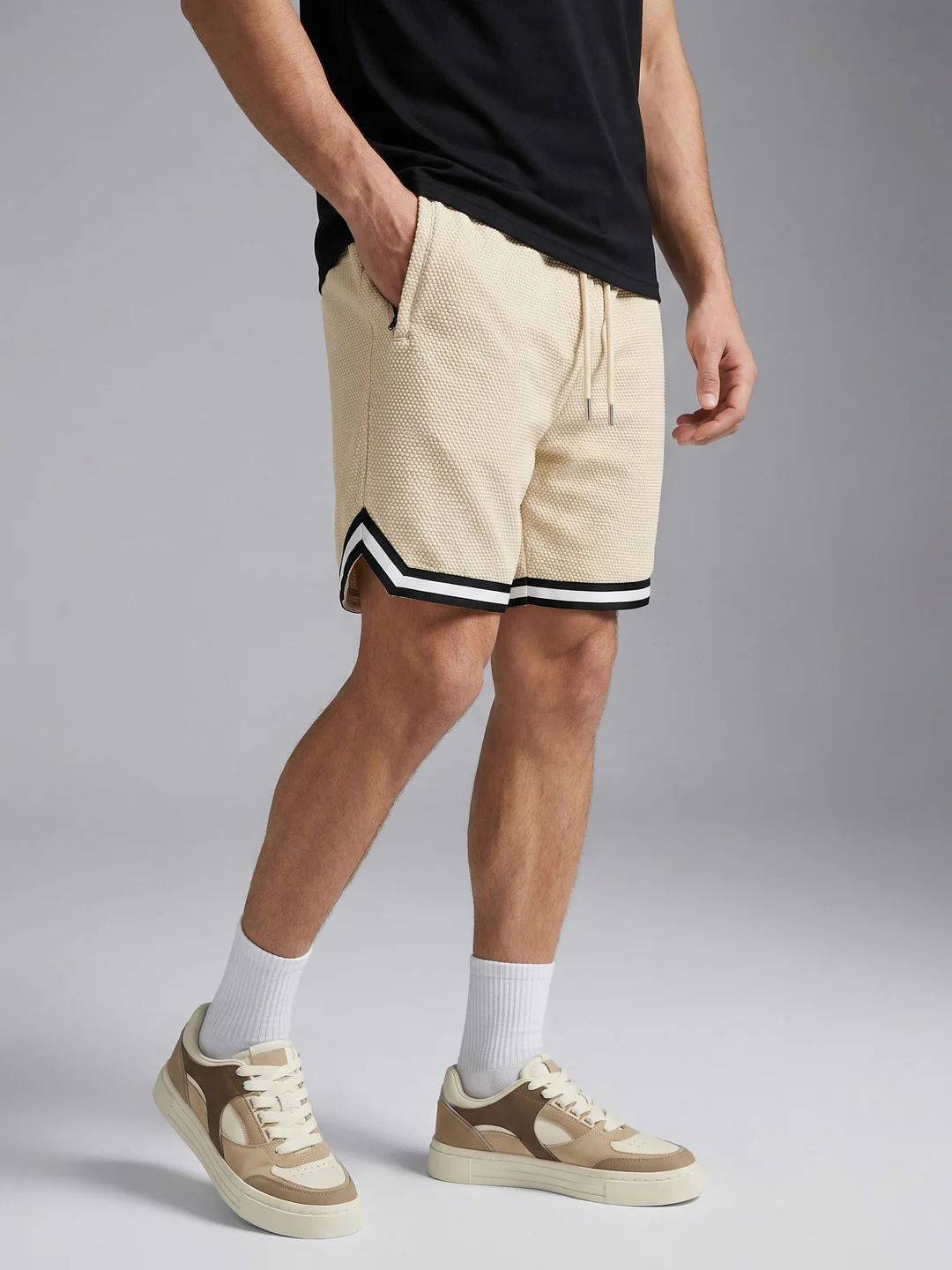 Popcorn Textured Relaxed Shorts - Image 20