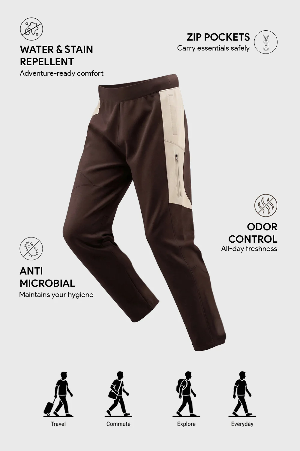 Straight Fit Travel Pants - Image 30