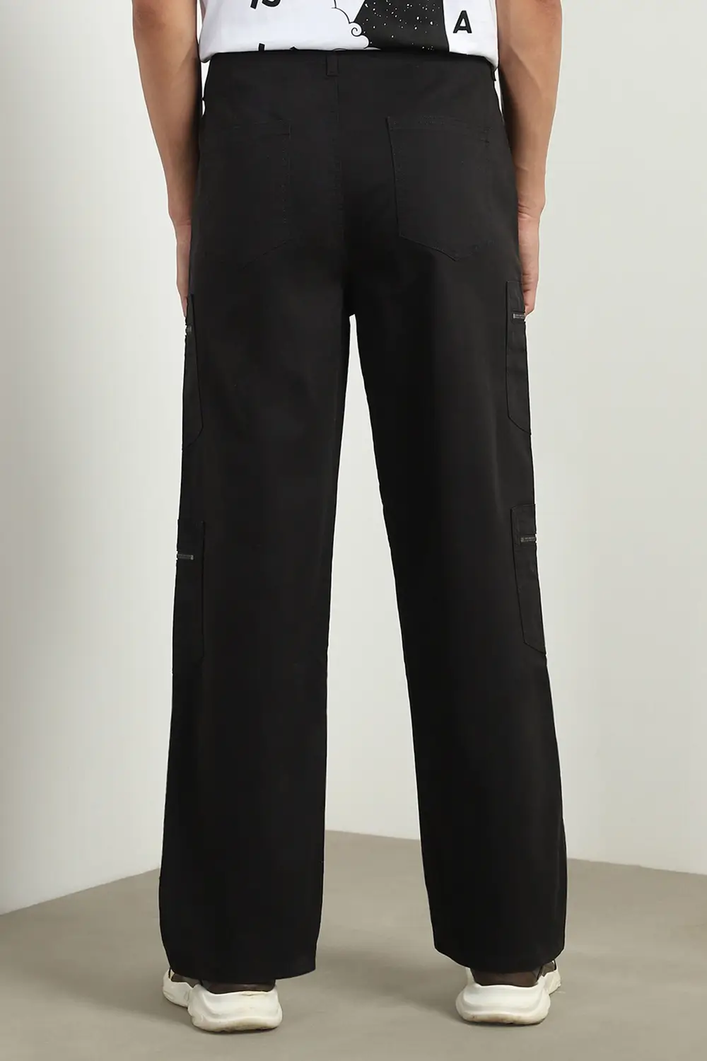 Straight Fit Zipper Woven Cargo Pants - Image 12