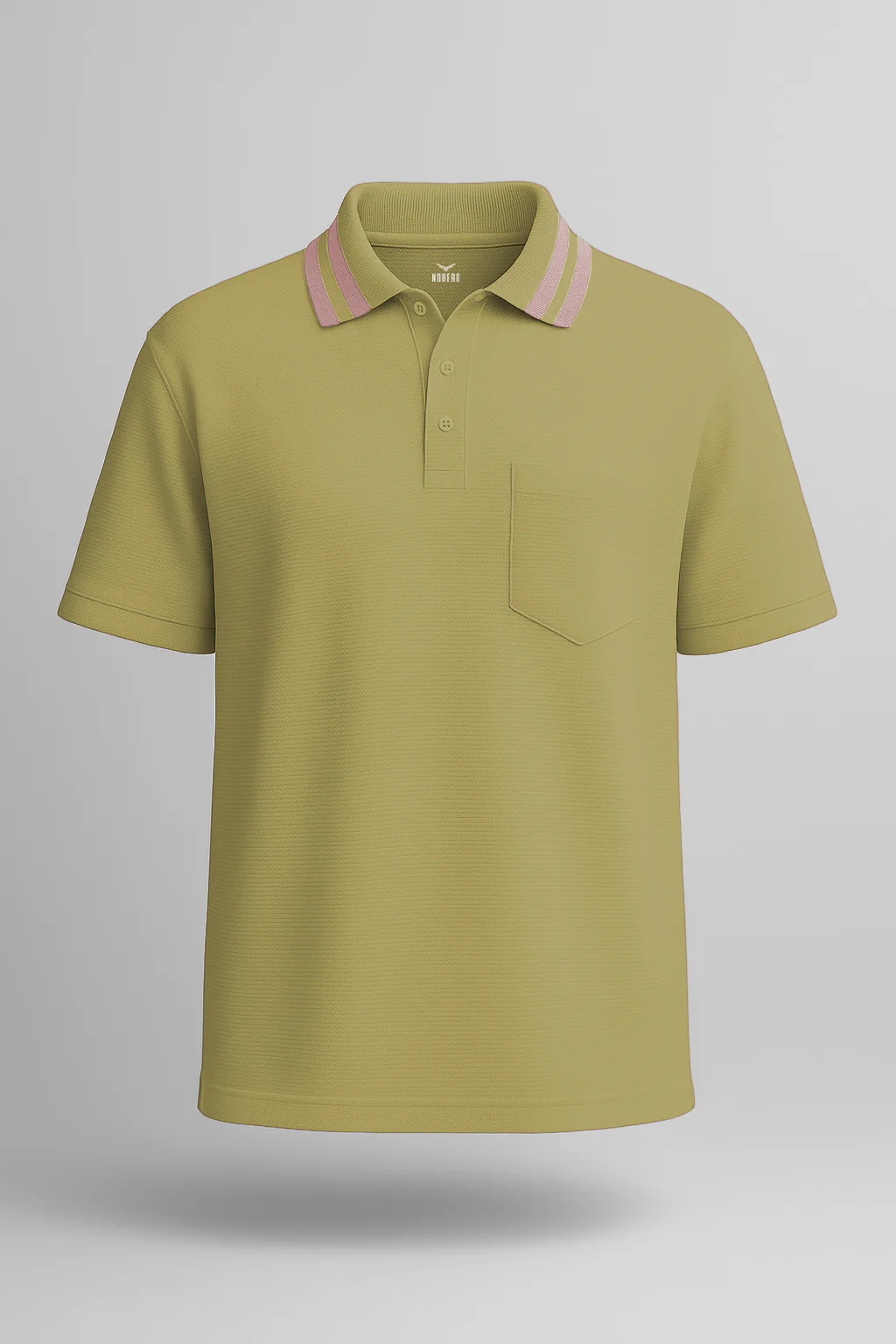 Striped Collar Polo T-Shirt - Image 42