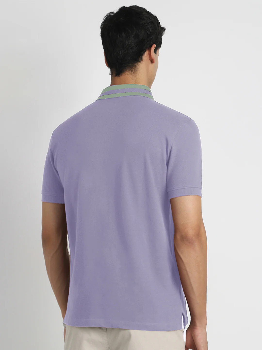 Striped Collar Polo T-Shirt - Image 56