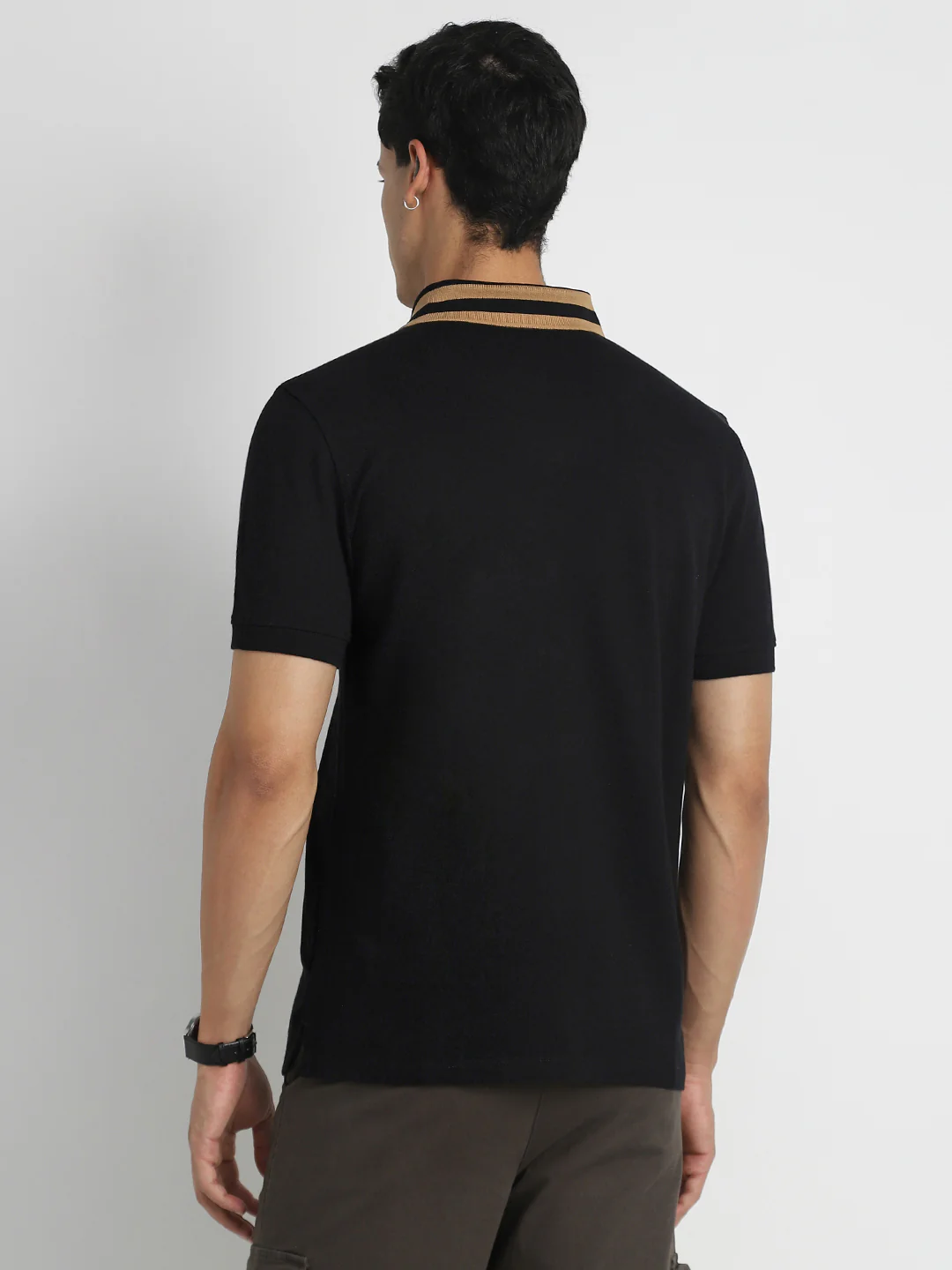 Striped Collar Polo T-Shirt - Image 47