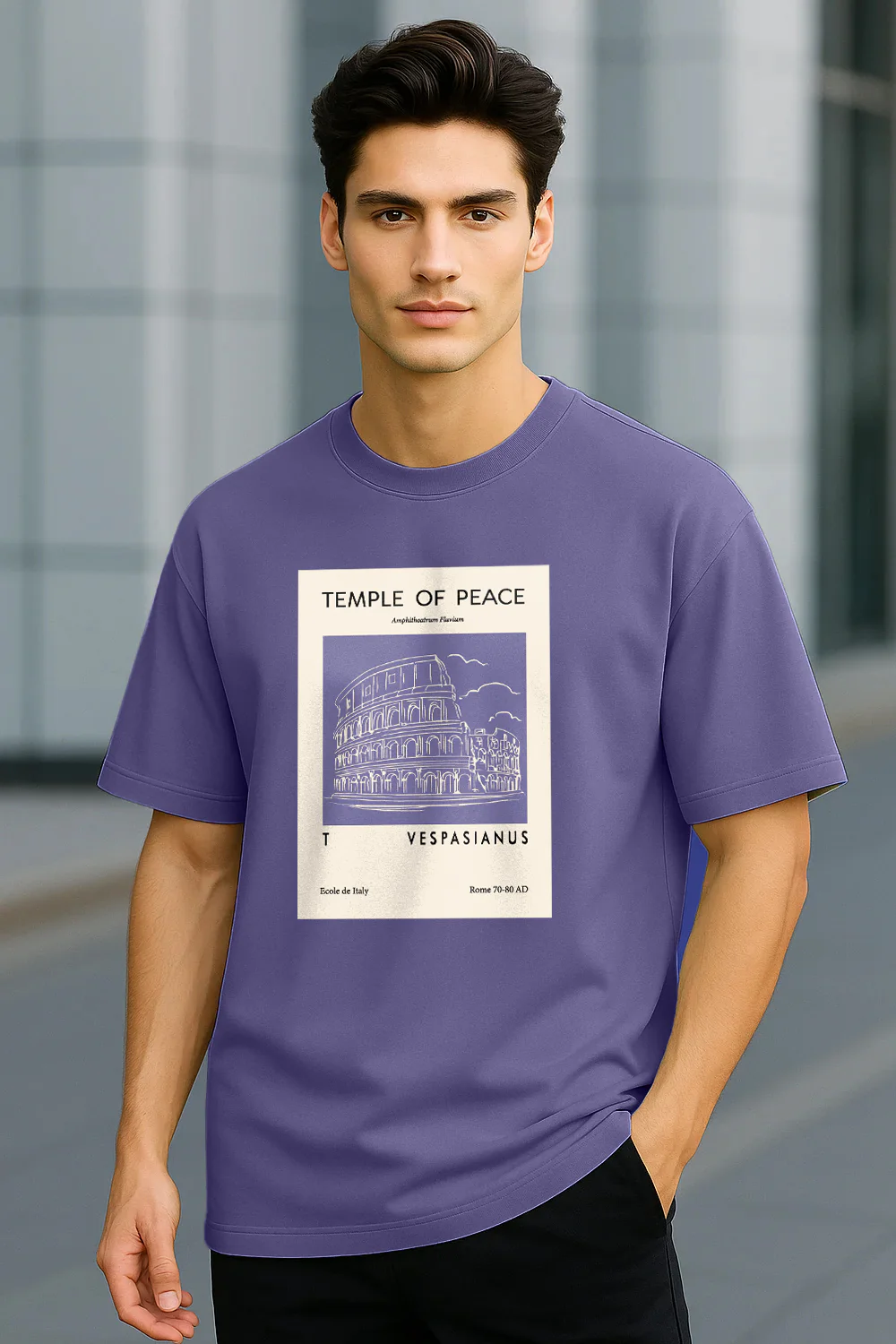 Temple of Peace Oversized T-Shirt - Image 9