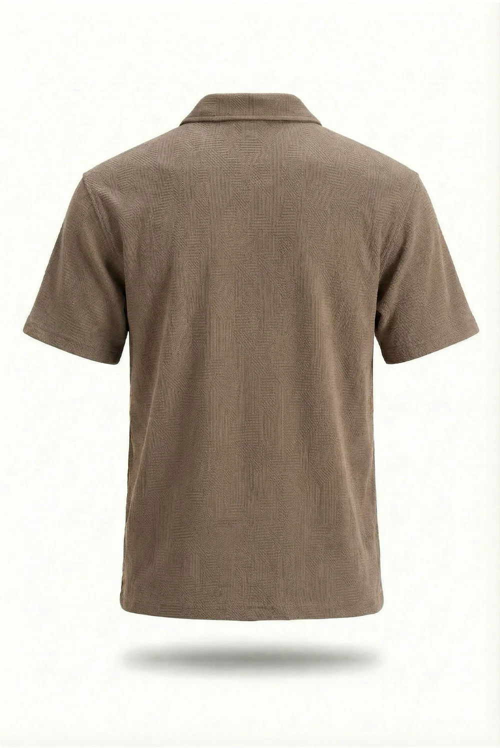 Textured Cuban Collar Shirt - Image 14