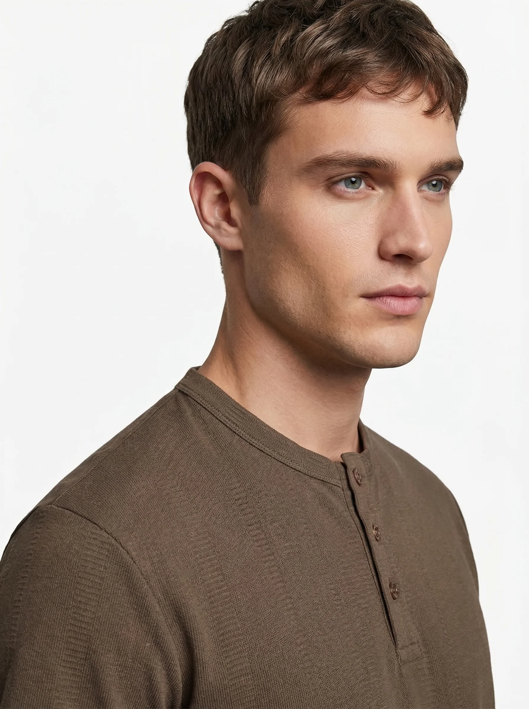 Textured Henley T-Shirt - Image 4