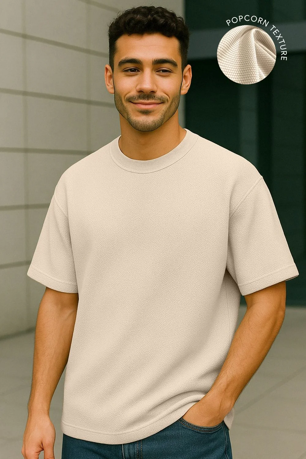 Popcorn Textured T-shirt - Image 5