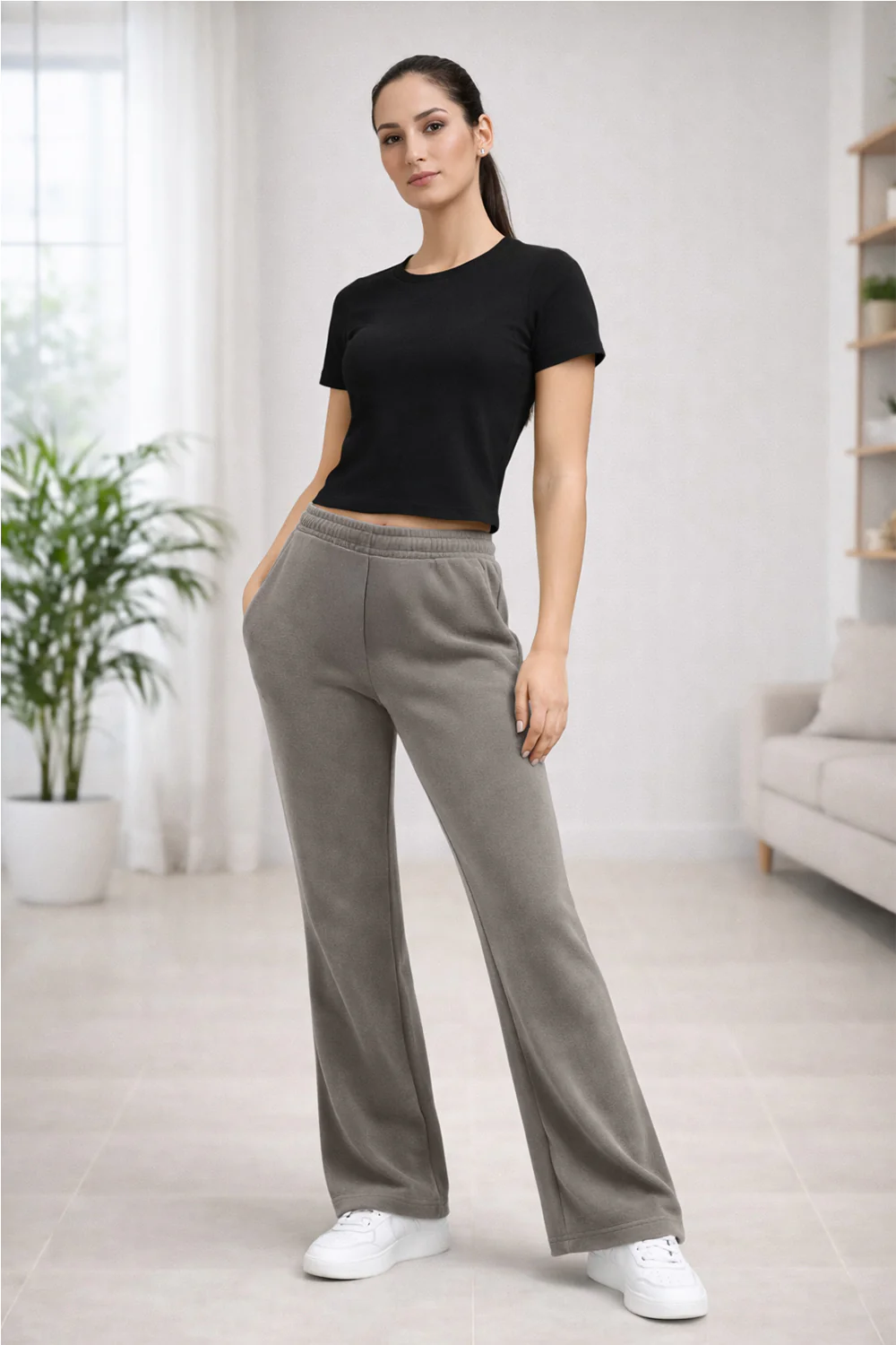Flared Terry Pants - Image 2